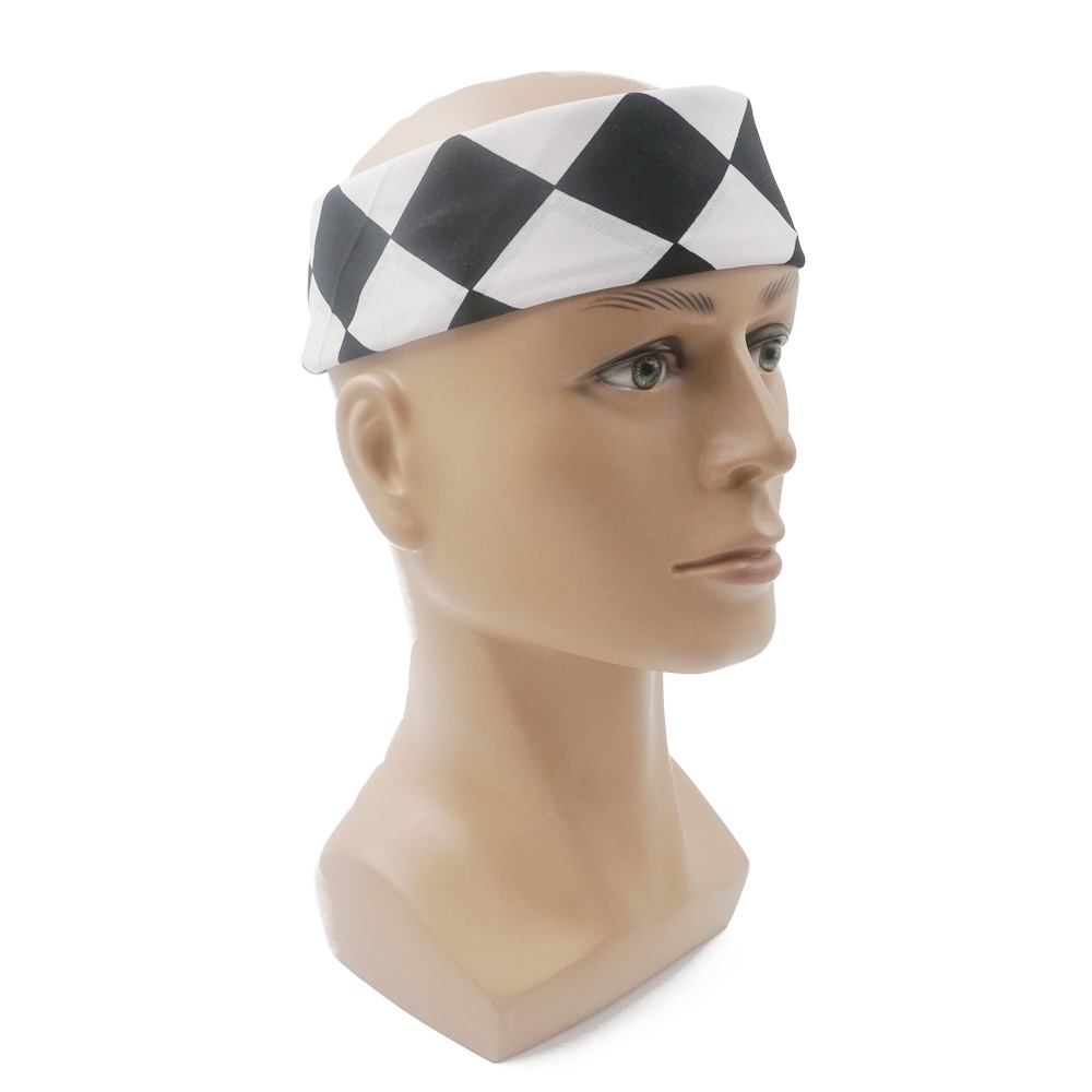 バンダナ チェックフラッグ オートレース コットンバンダナ  - Bandana Blank White のレビューと価格