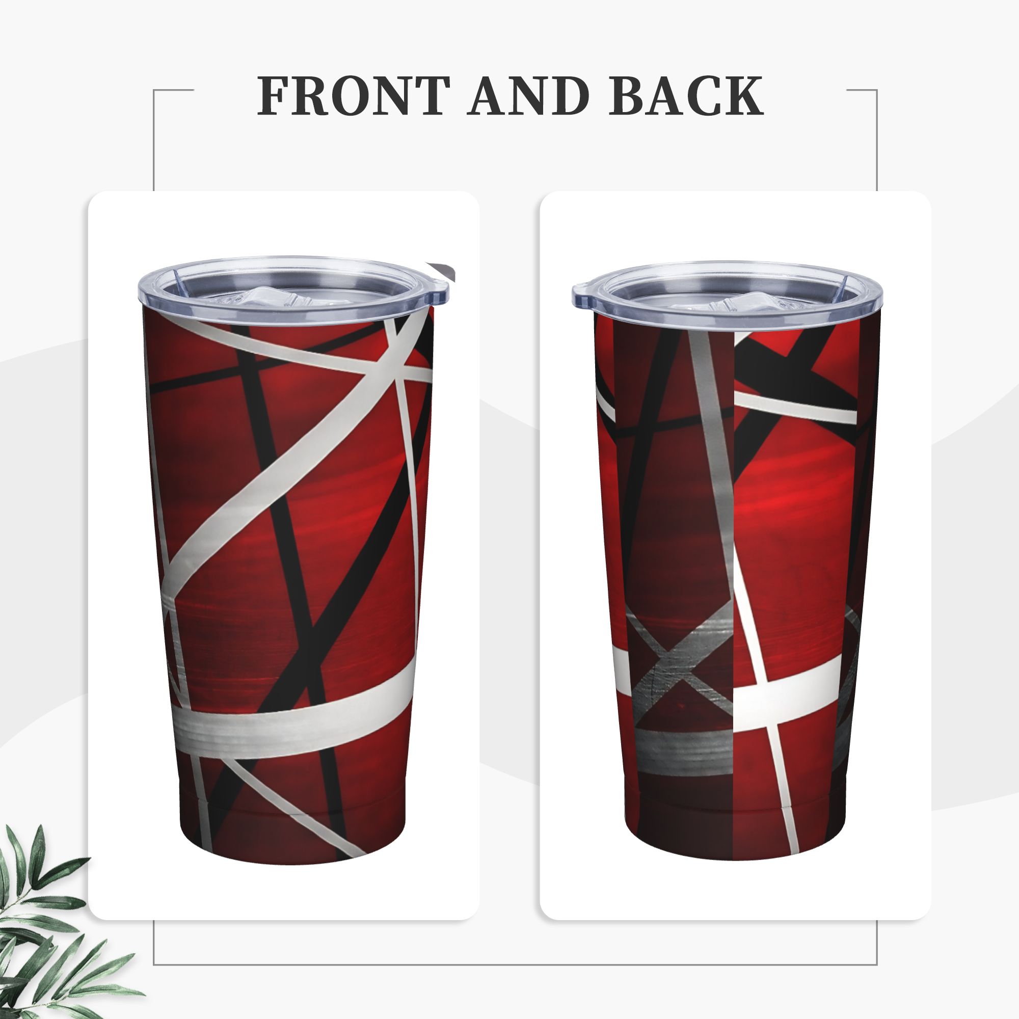 V-Van Halens レッドブラックホワイトタンブラー真 - Tumbler 20Oz White のレビューと価格
