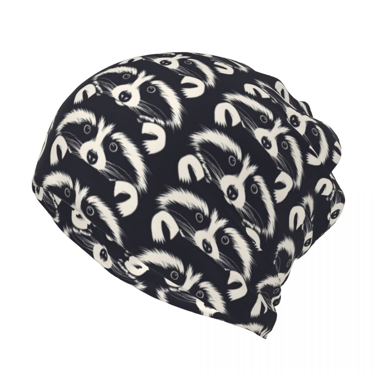 黒と白のアライグマの顔柄バンダナネックゲイターマジックスカー - Bandana Blank White のレビューと価格
