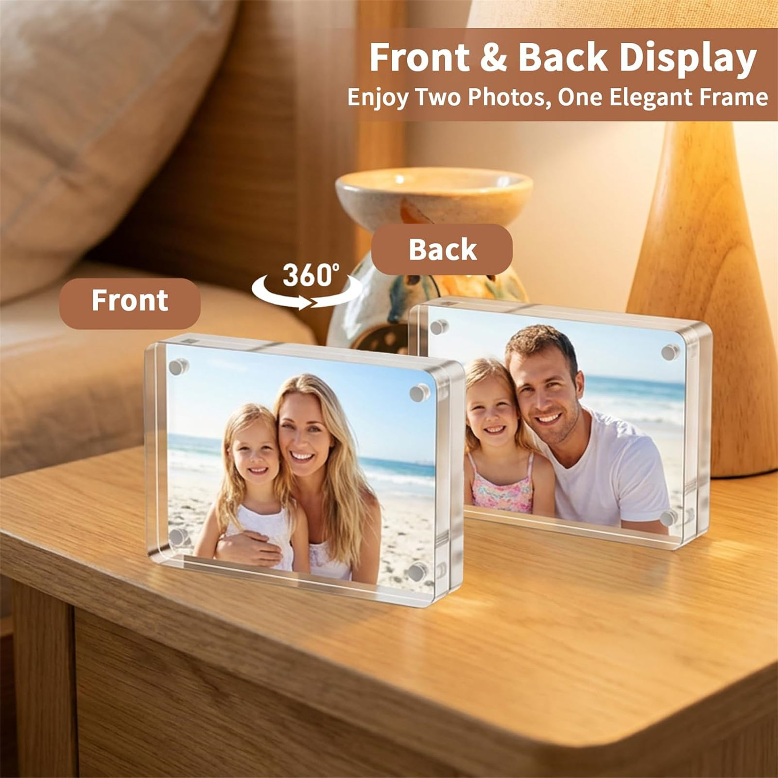 アクリル製マグネットフォトフレーム 2.5x3.5インチ 1 - Photo Acrylic Block のレビューと価格