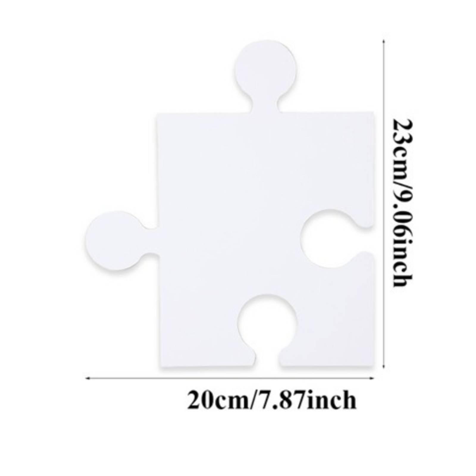白い厚紙パズルセット 空白の描画ピース クリエイティブDIY - Puzzle Blank White のレビューと価格