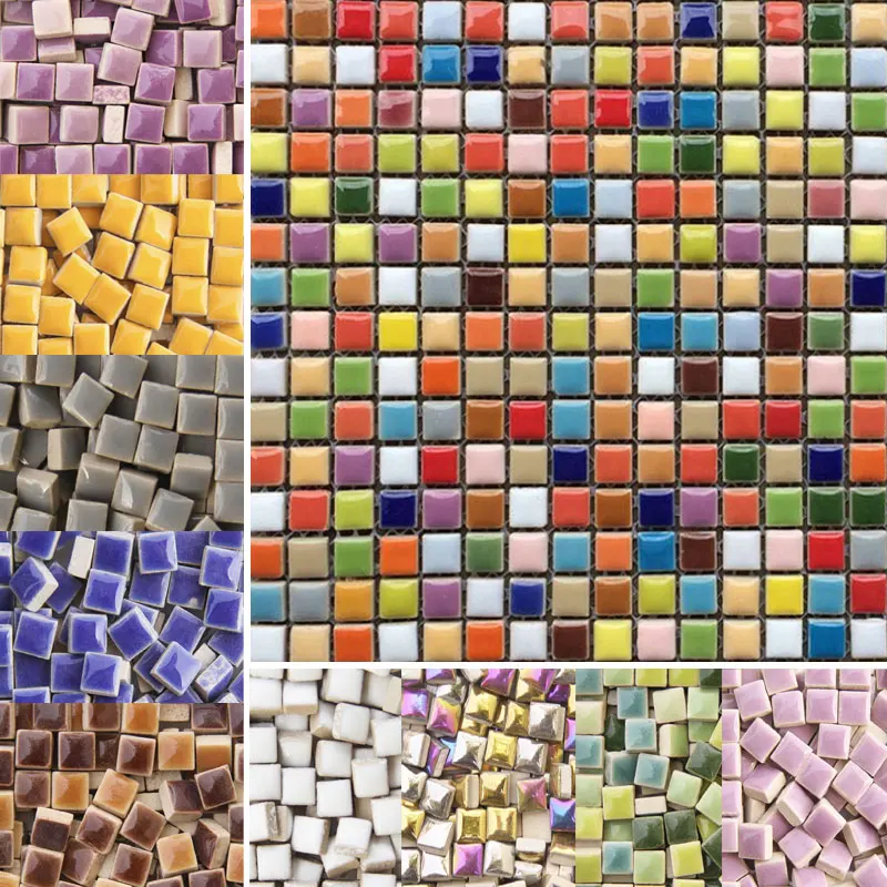 100 グラム DIY セラミックモザイクタイルガラスミラー - Ceramic Tile Blank のレビューと価格