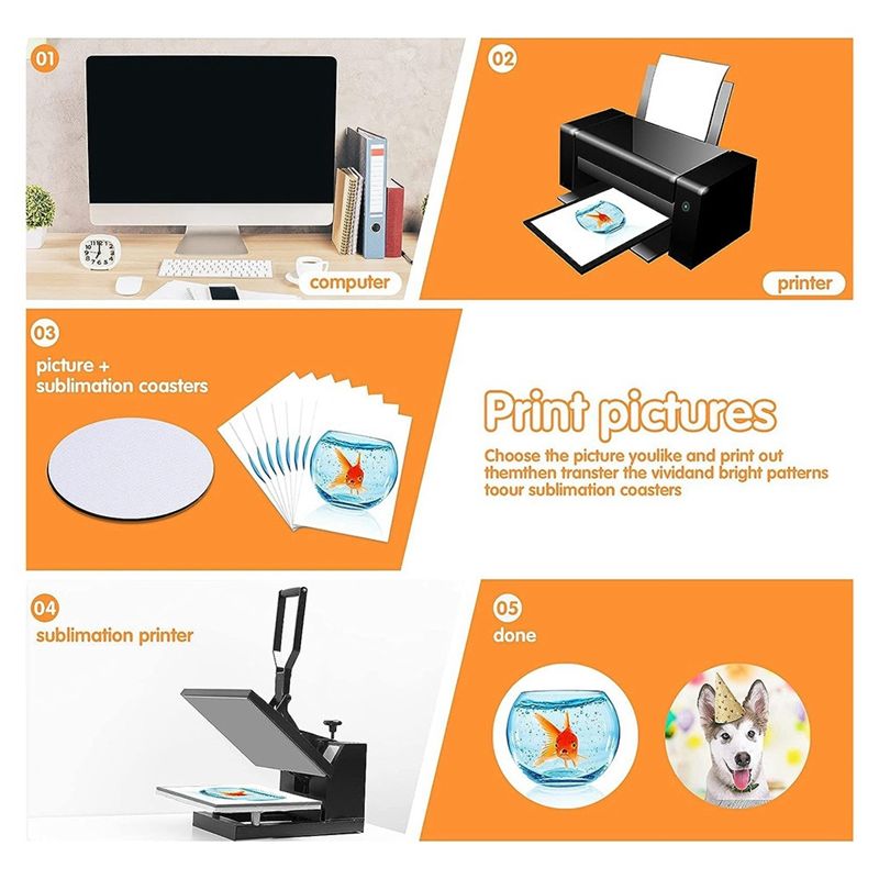 AB46-昇華ブランクコースター 昇華ラウンド熱転写カップマ - Coaster Sublimation Blank のレビューと価格