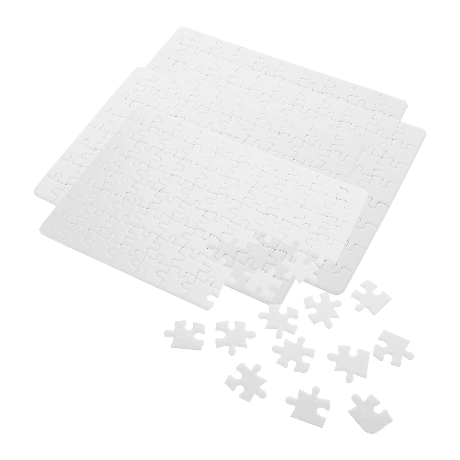 4枚の空白のパズルピース クリエイティブDIYホワイトボード - Puzzle Blank White のレビューと価格