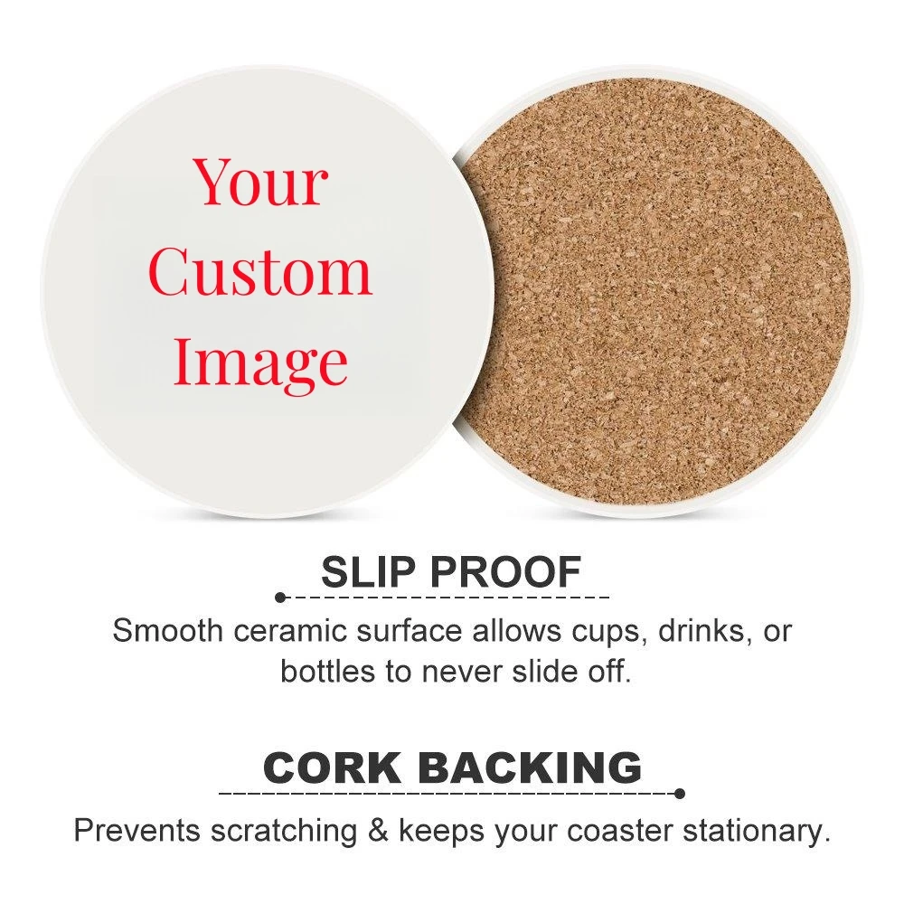 コルクバッキング付きの吸収性セラミックコースター,パーソナラ - Coaster Sublimation Blank のレビューと価格
