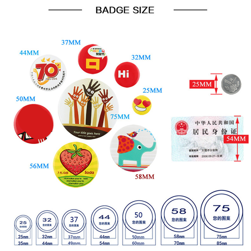 100ピース/セットプラスチックブランクバッジピンボタン部品 - Button Badge Blank のレビューと価格
