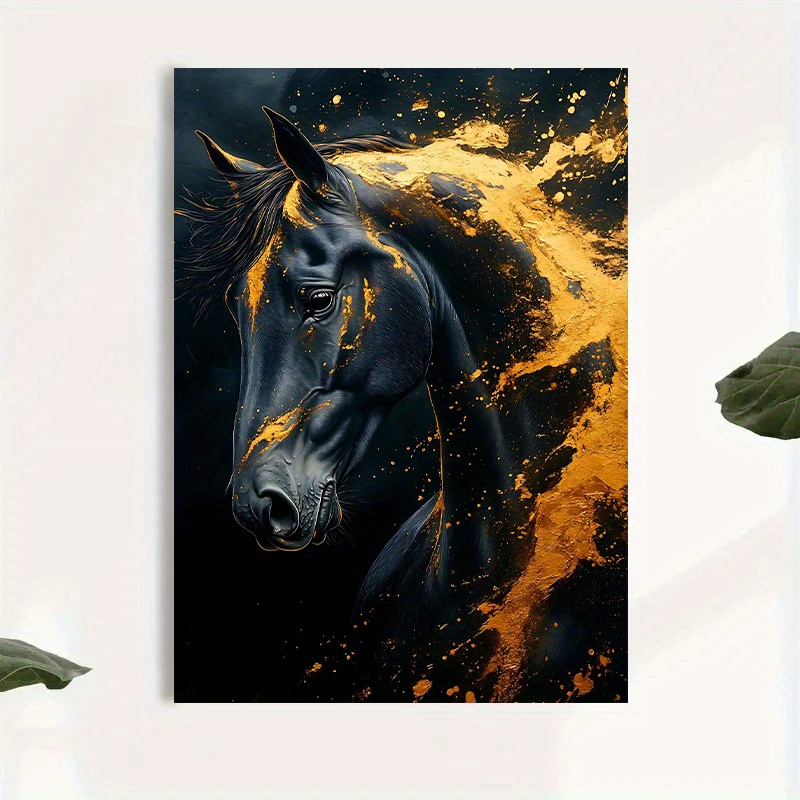 1ピース エレガントな黒い馬のキャンバスウォールアート ゴー - Canvas Wrap Ready のレビューと価格