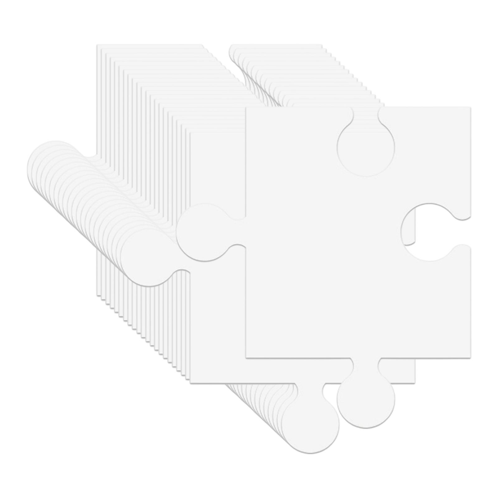 24個の白い厚紙製ブランクジグソーパズルテンプレート、DIY - Puzzle Blank White のレビューと価格