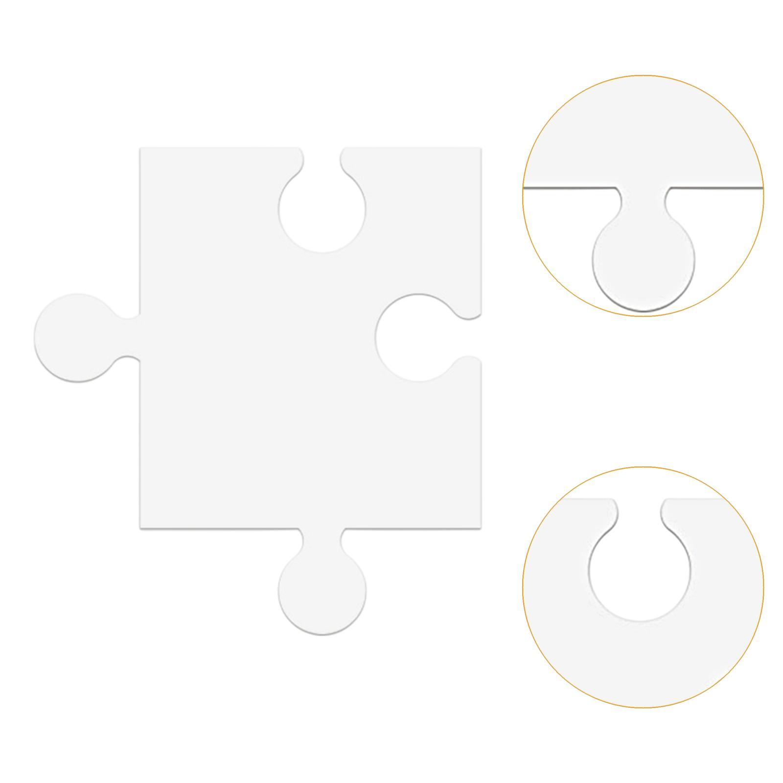 24個の白い厚紙製ブランクジグソーパズルテンプレート、DIY - Puzzle Blank White のレビューと価格