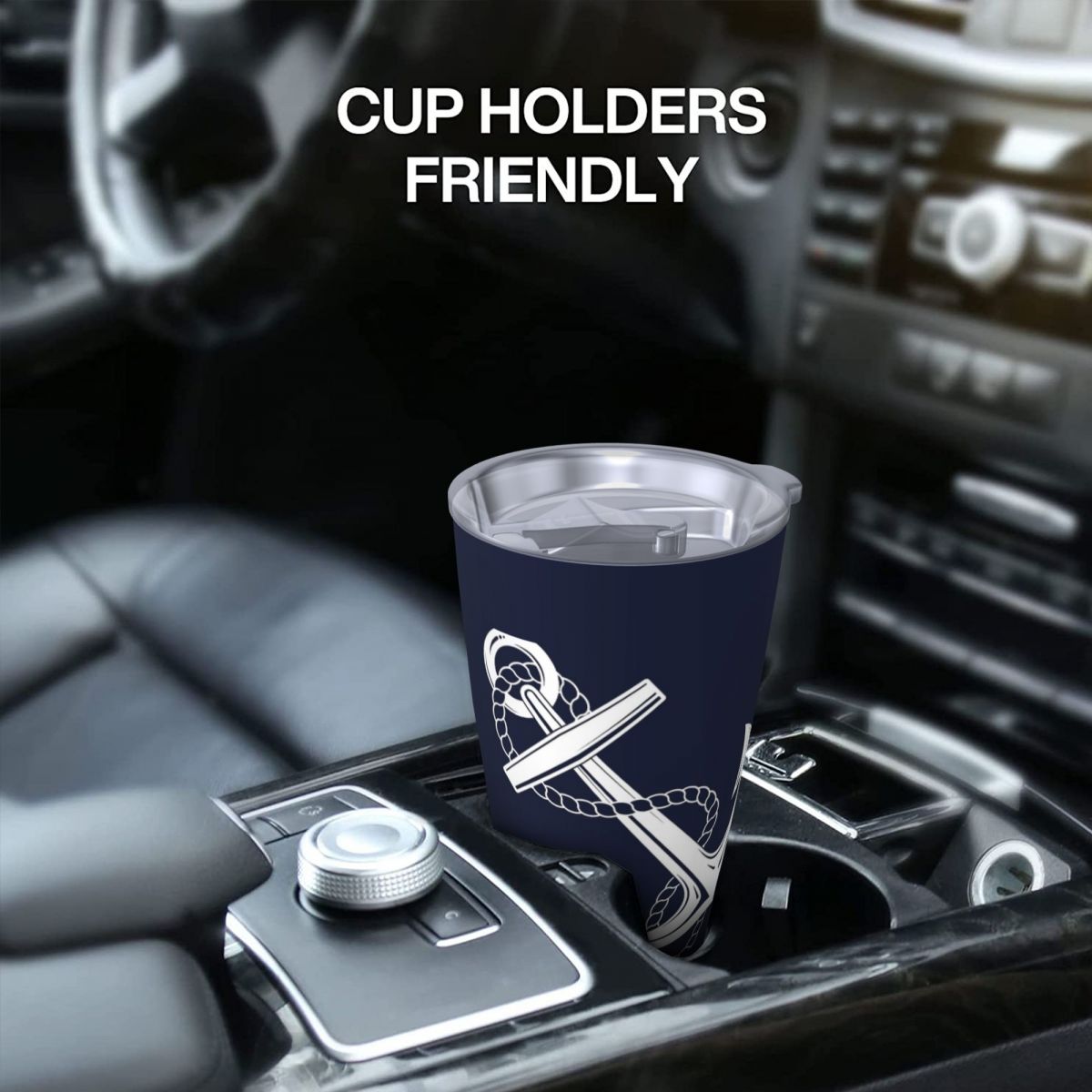 アンカー ノーティカル ホワイト＆ネイビー ステンレススチー - Tumbler 20Oz White のレビューと価格