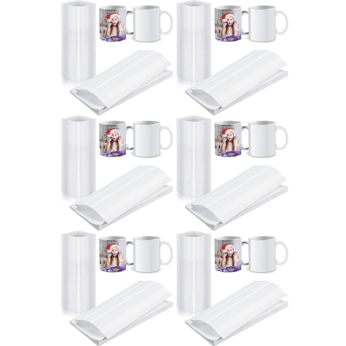 BAAE 420枚入り昇華型シュリンクフィルム 5x10イン - Sublimation Mug White のレビューと価格