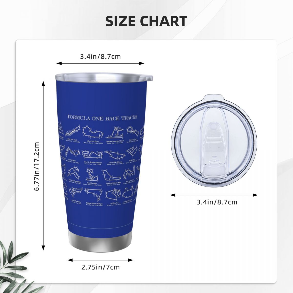 F1 レース トラック (白ステンシル - 背景なし) ステ - Tumbler 20Oz White のレビューと価格